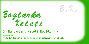boglarka keleti business card